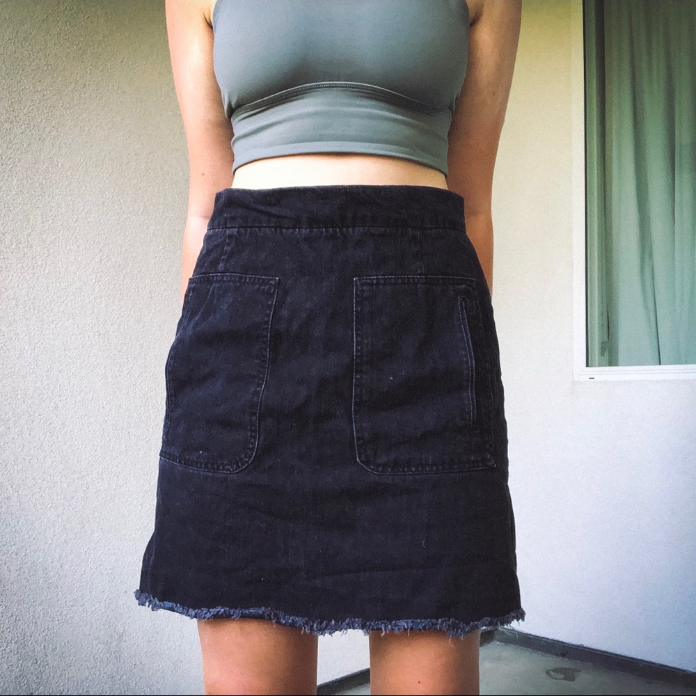 WORN ONCE Zadig & Voltaire Black Denim Skirt